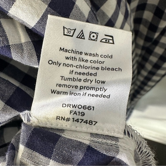 Draper James Gingham Wrap Dress - Navy and White size 8 - Picture 10 of 10